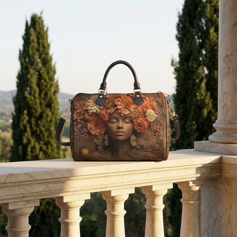 Leather Boston Bag – Queenira