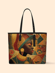 The Jewel Within Sleek Leather Tote