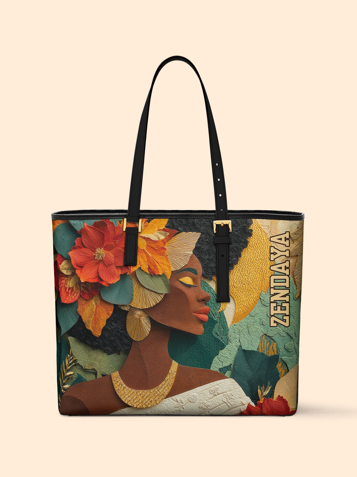 Tropical Empress Sleek Leather Tote