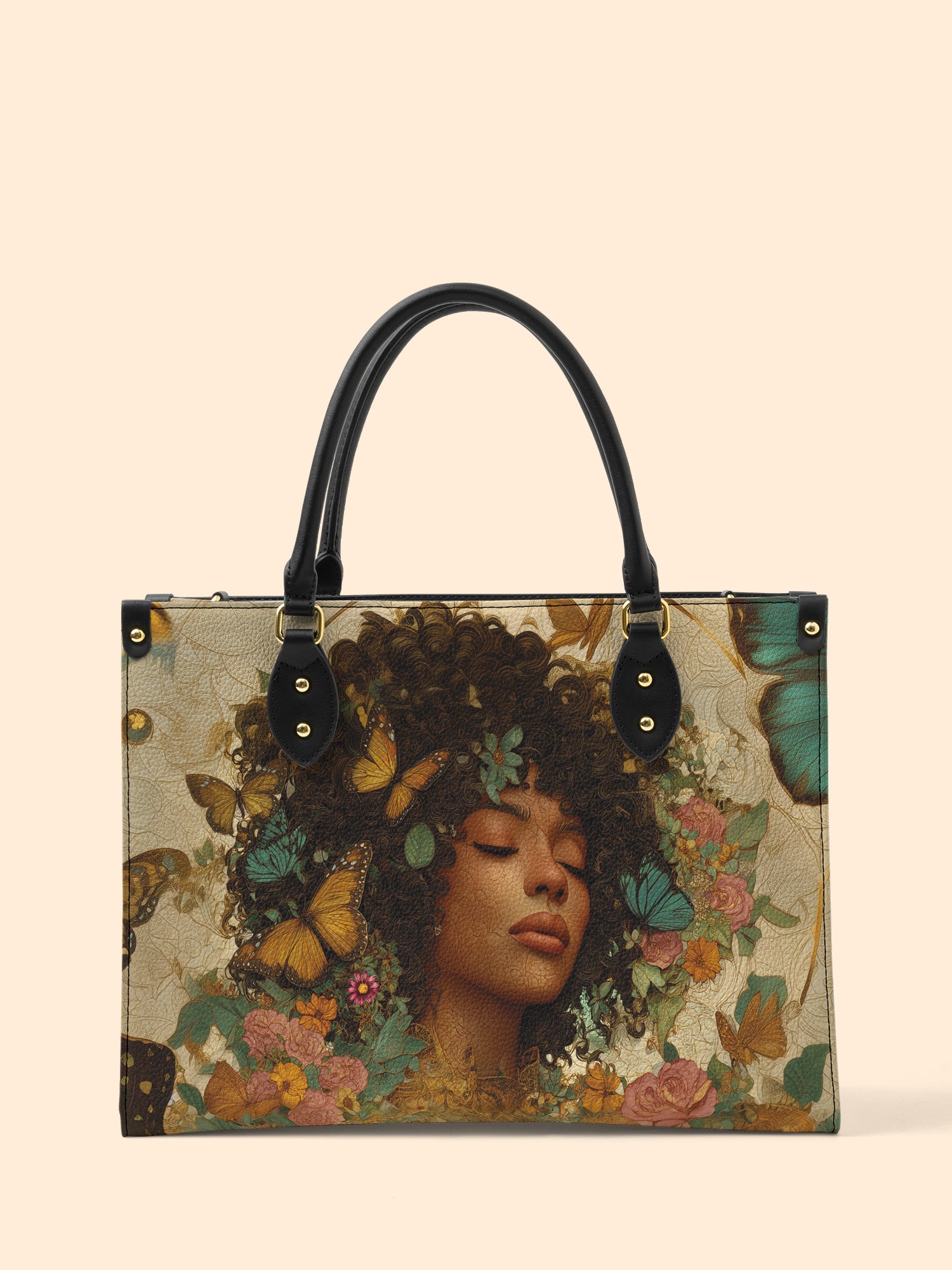 Floral Queen Premium Leather Handbag QR0HH108