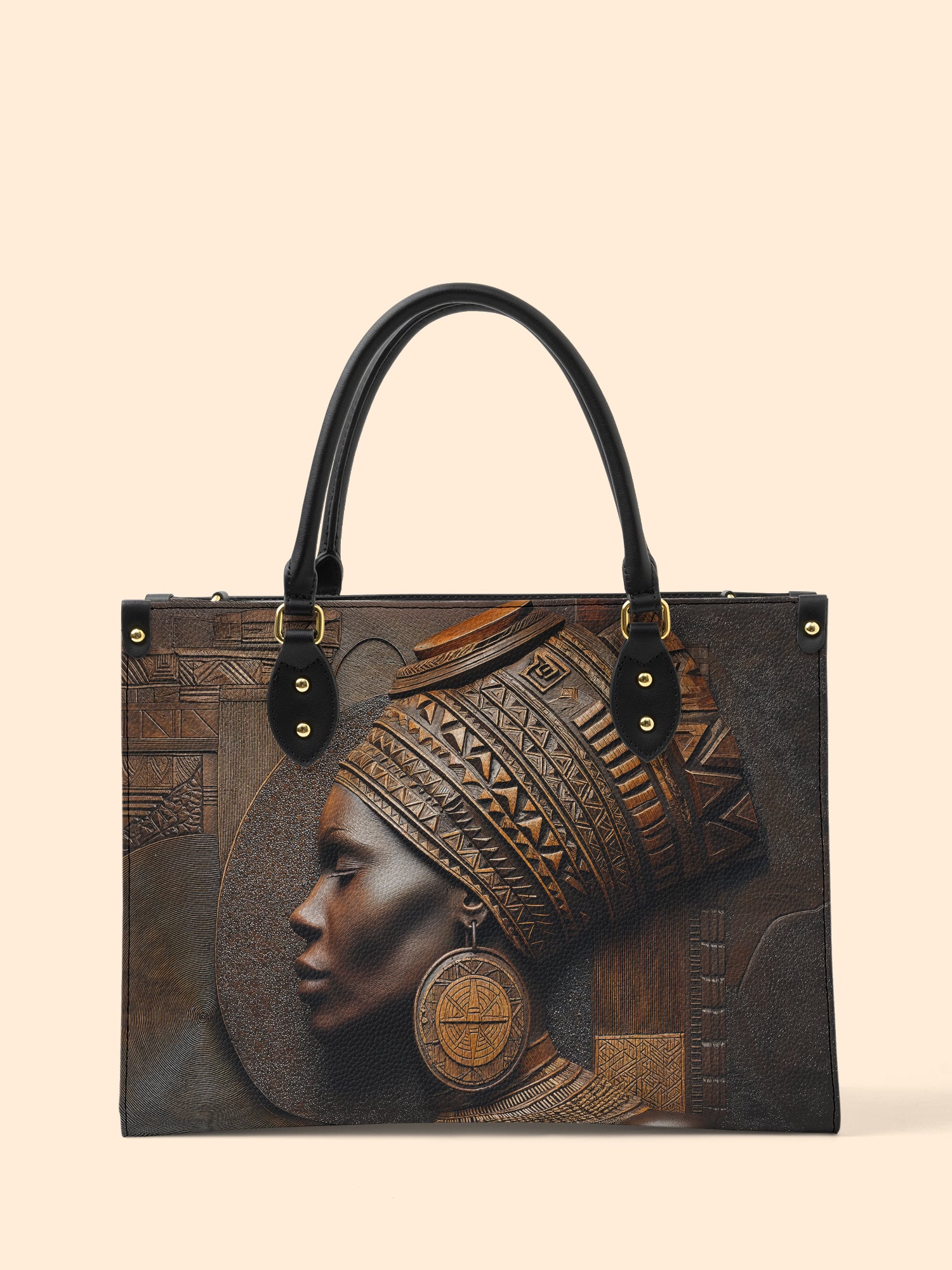 Bronze Serenity Premium Leather Handbag QR0TV078