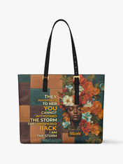 Storm Whisper Sleek Leather Tote