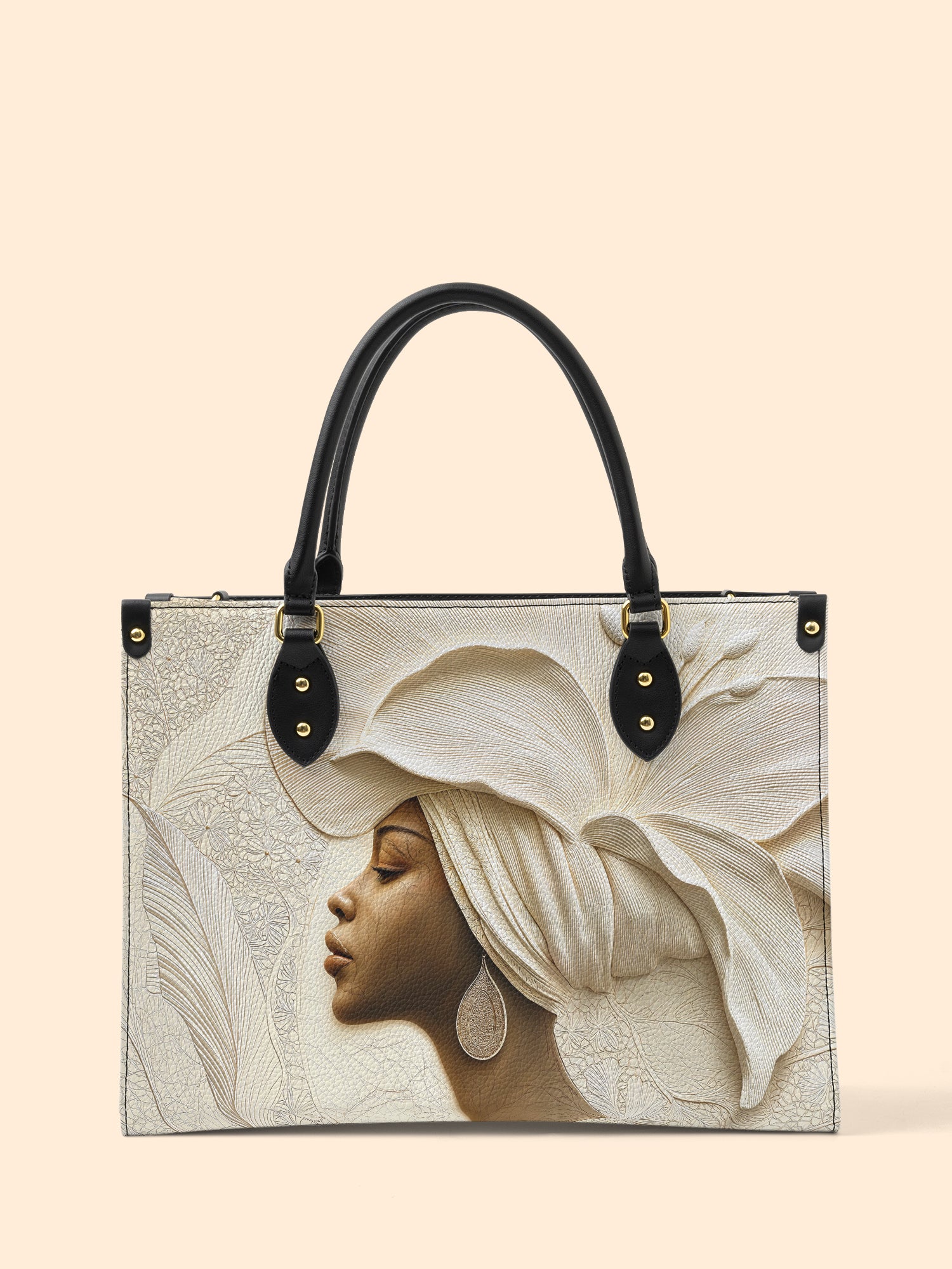 Ivory Blossom Premium Leather Handbag QR0TV067