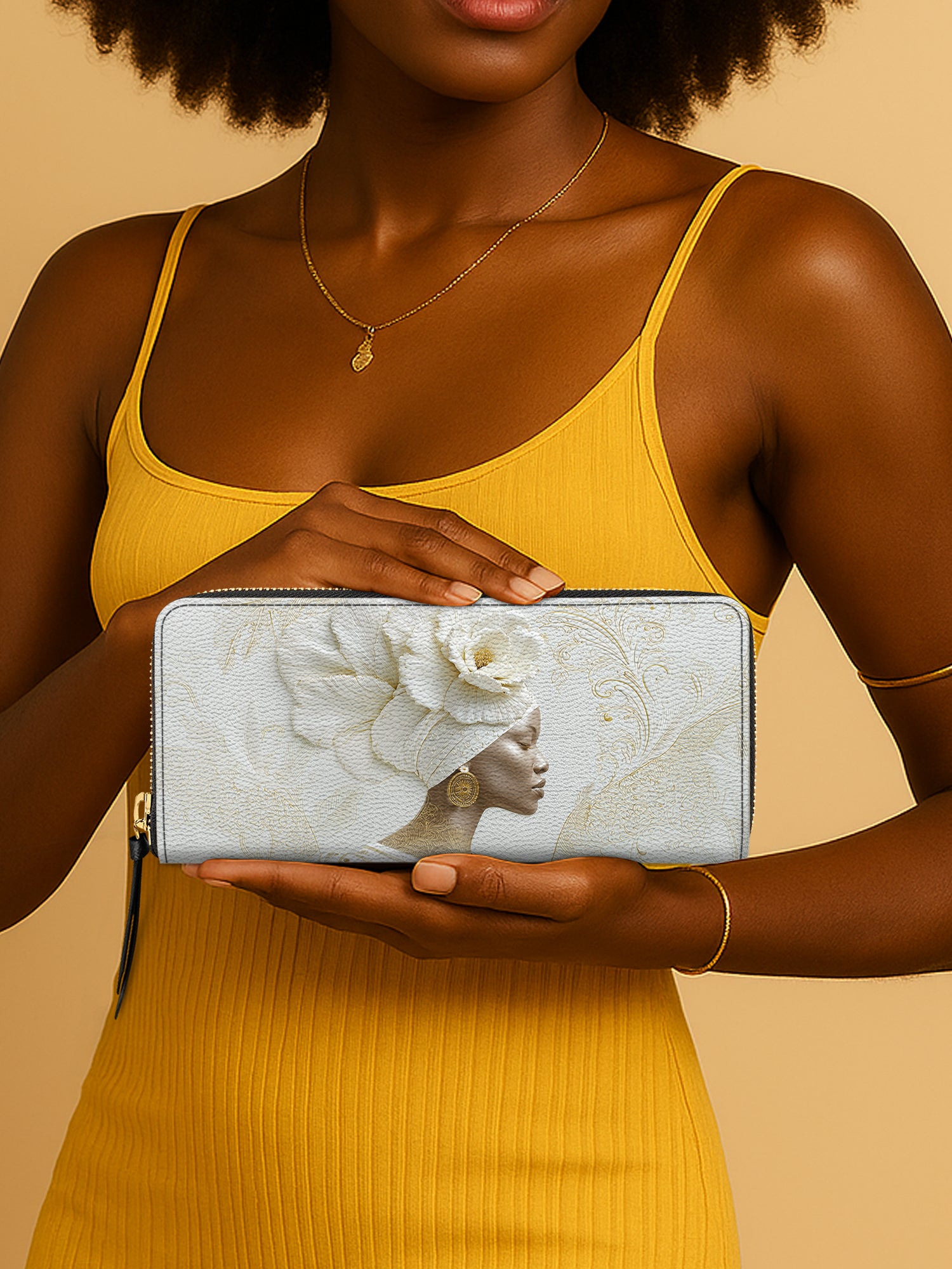 Luminous Bloom Slimline Zippy Wallet QR0TV119