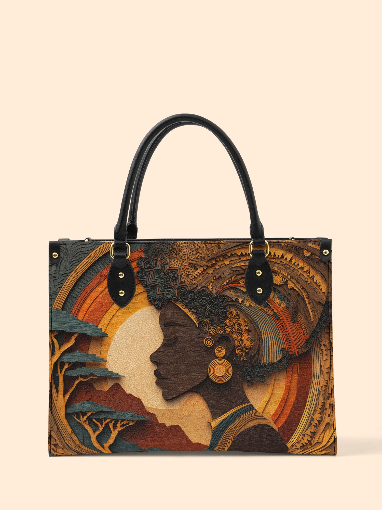 African Queen Essence Premium Leather Handbag QR0TD133