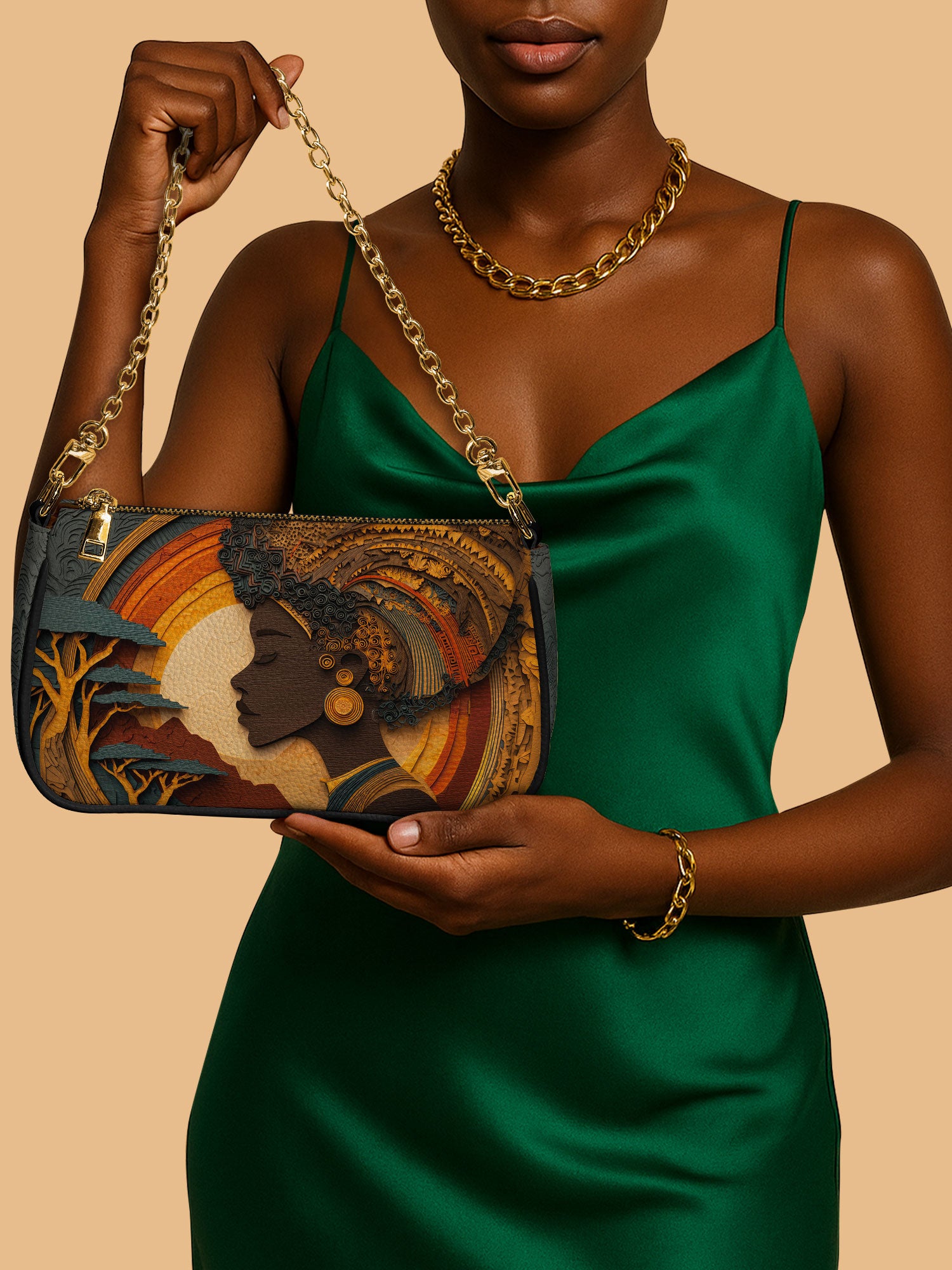 African Queen Essence Classic Zip Pochette QR0TD132