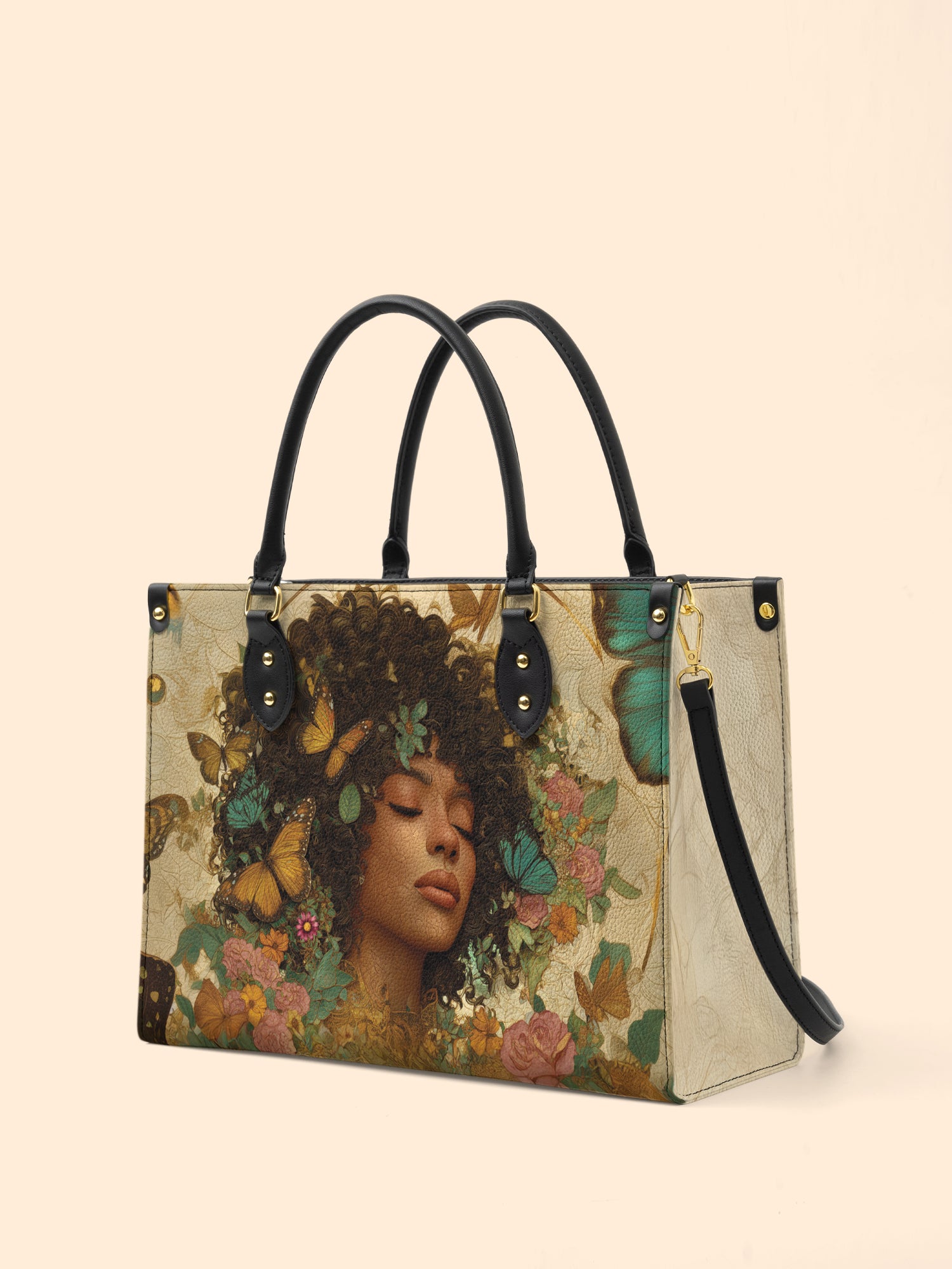 Floral Queen Premium Leather Handbag QR0HH108