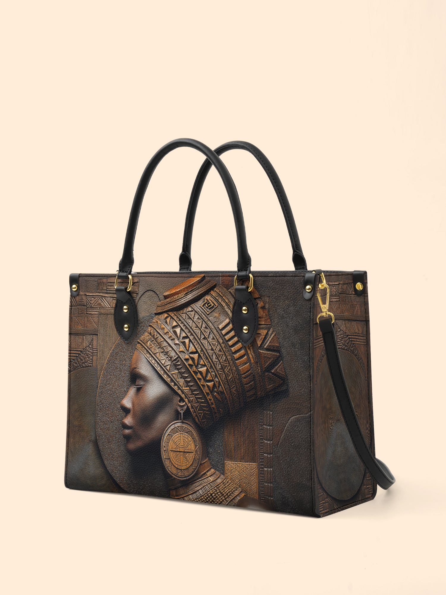 Bronze Serenity Premium Leather Handbag QR0TV078