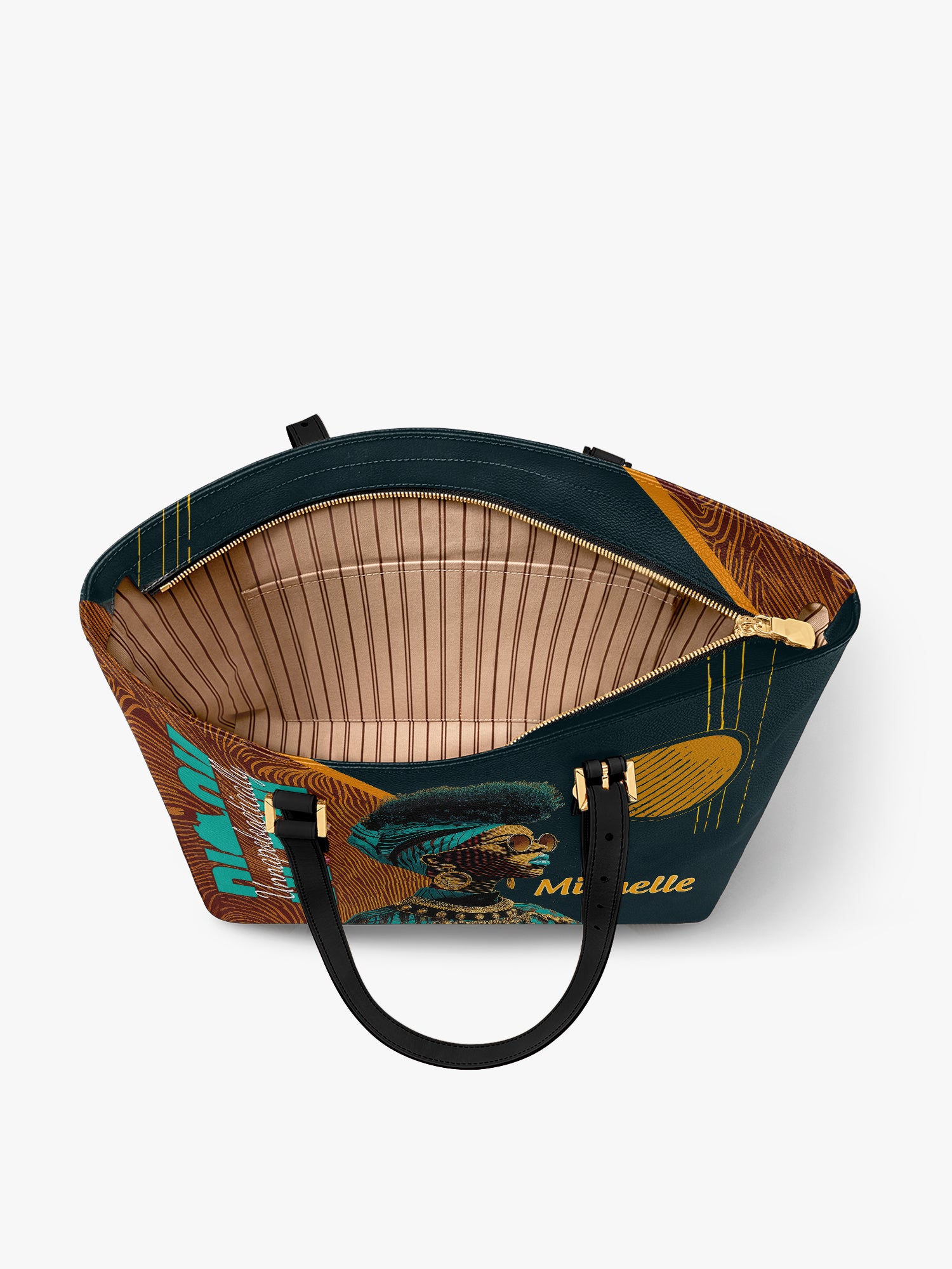 Unapologetically Black Sleek Leather Tote