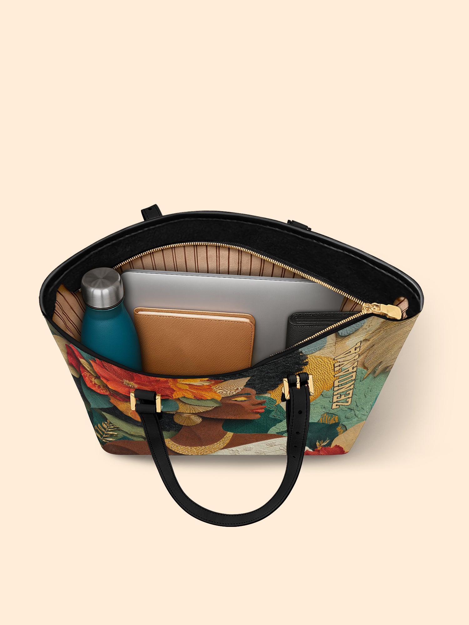 Tropical Empress Sleek Leather Tote