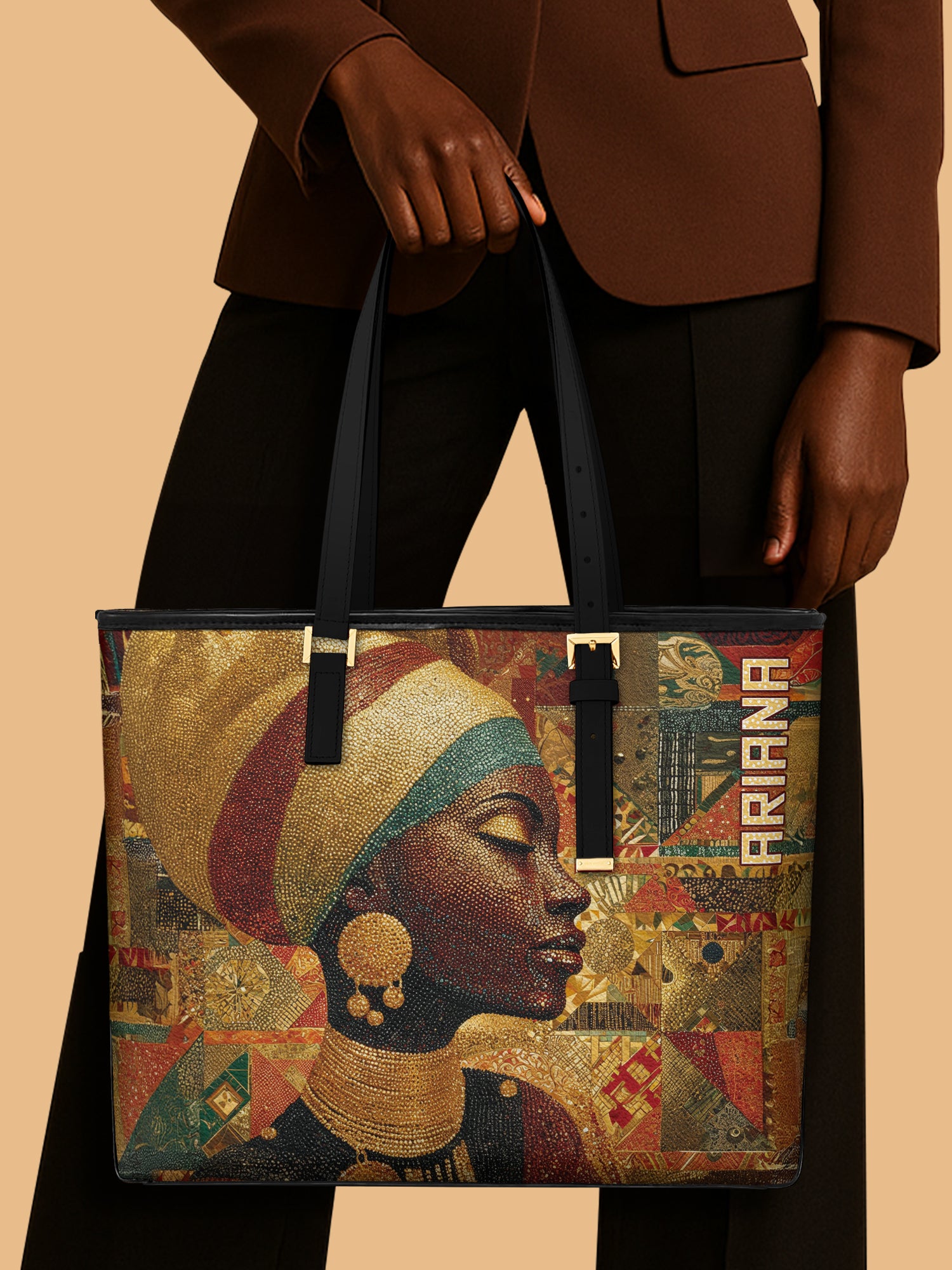 The Jewel Within Sleek Leather Tote