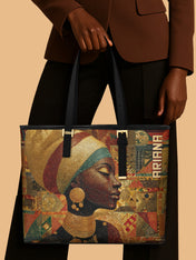 The Jewel Within Sleek Leather Tote