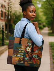 Storm Whisper Sleek Leather Tote