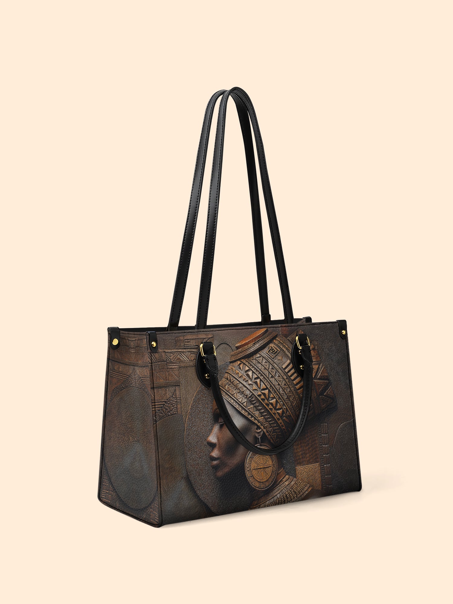 Bronze Serenity Premium Leather Handbag QR0TV078