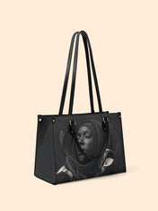 Obsidian Bloom Premium Leather Handbag QR0TD216