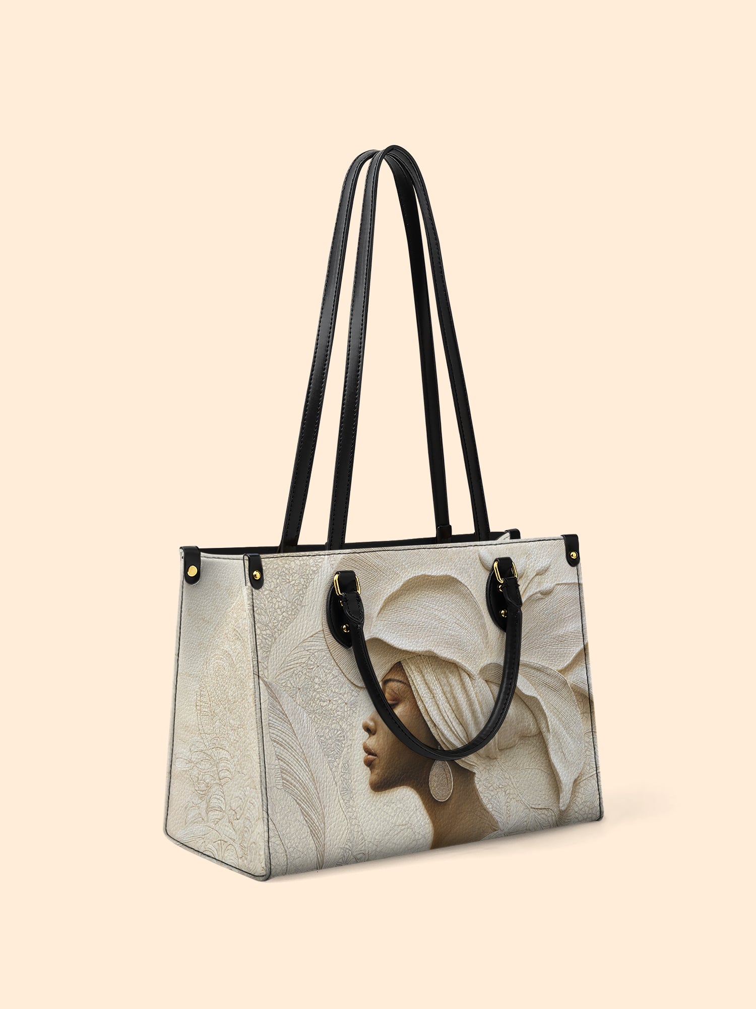 Ivory Blossom Premium Leather Handbag QR0TV067