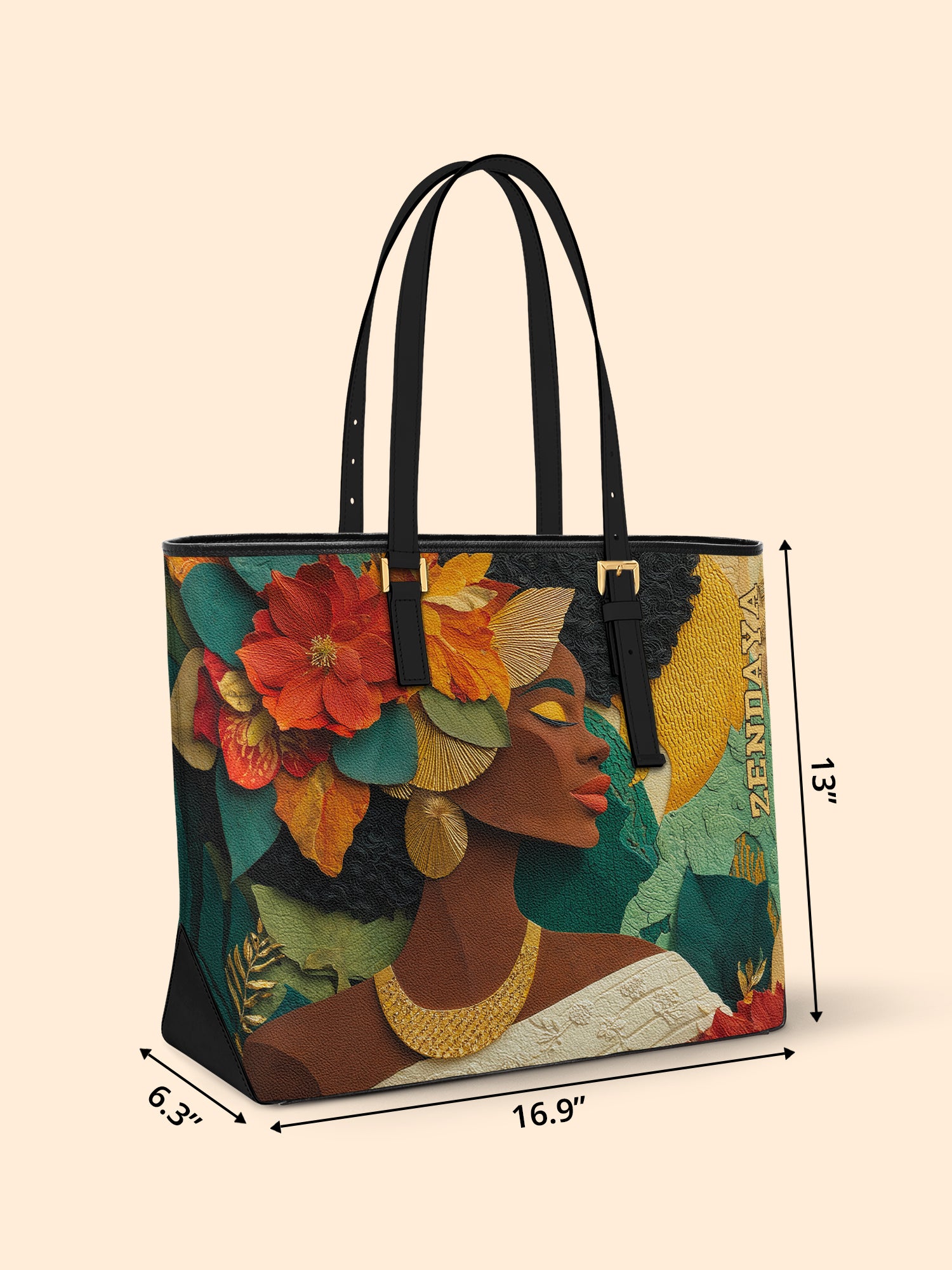 Tropical Empress Sleek Leather Tote
