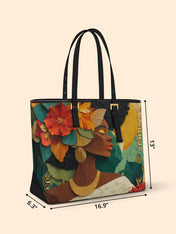 Tropical Empress Sleek Leather Tote