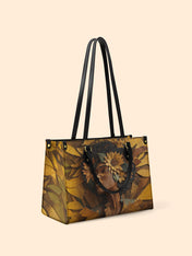 Golden Sunflower Premium Leather Handbag QR0TD379