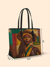 Golden Hues Sleek Leather Tote