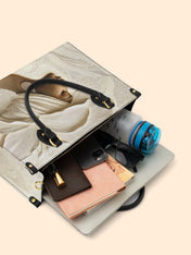 Ivory Blossom Premium Leather Handbag QR0TV067