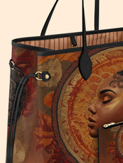 Mocha Sage Classic Shopper Tote QR0XD012