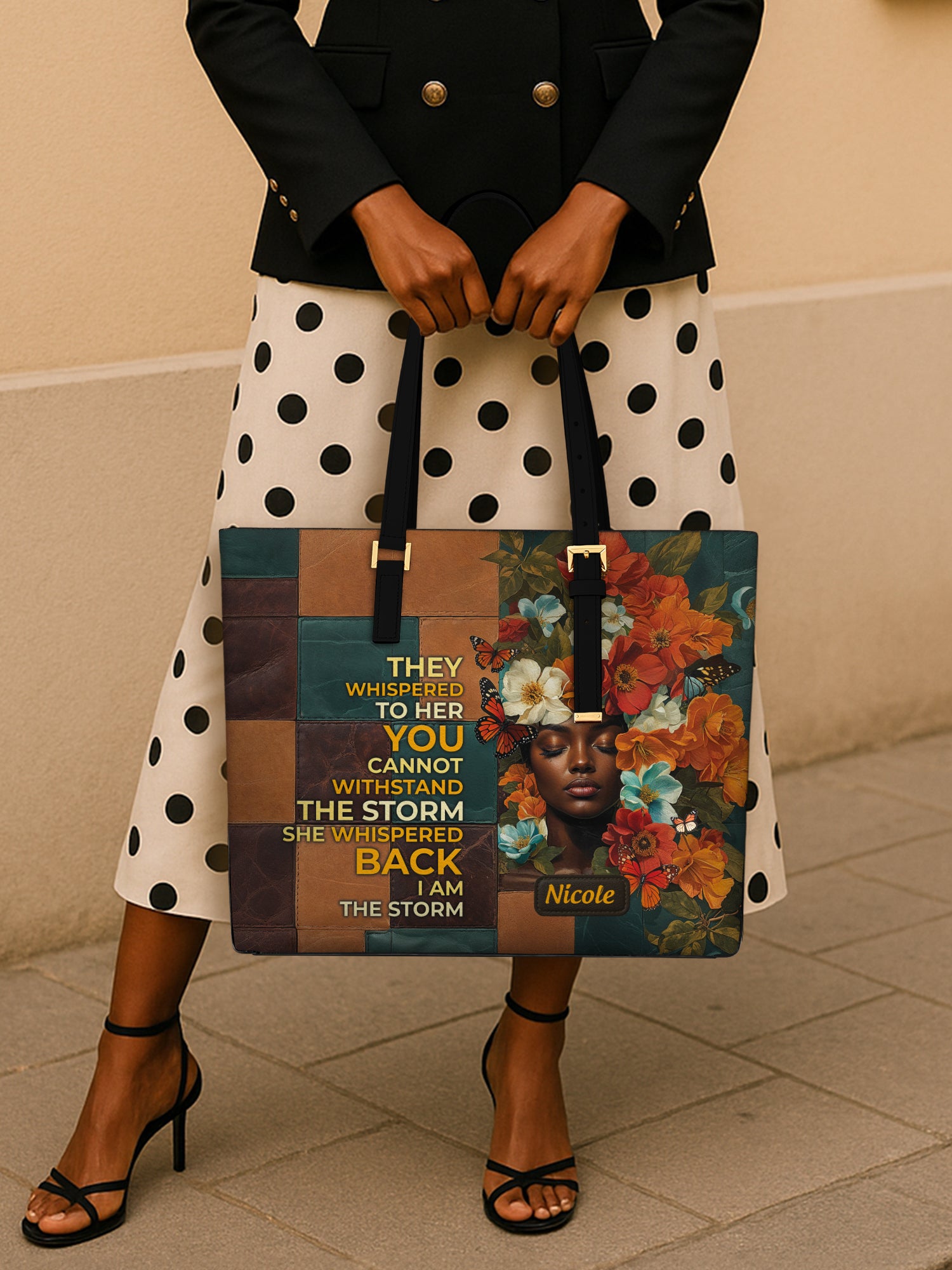 Storm Whisper Sleek Leather Tote