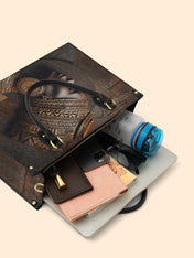 Bronze Serenity Premium Leather Handbag QR0TV078