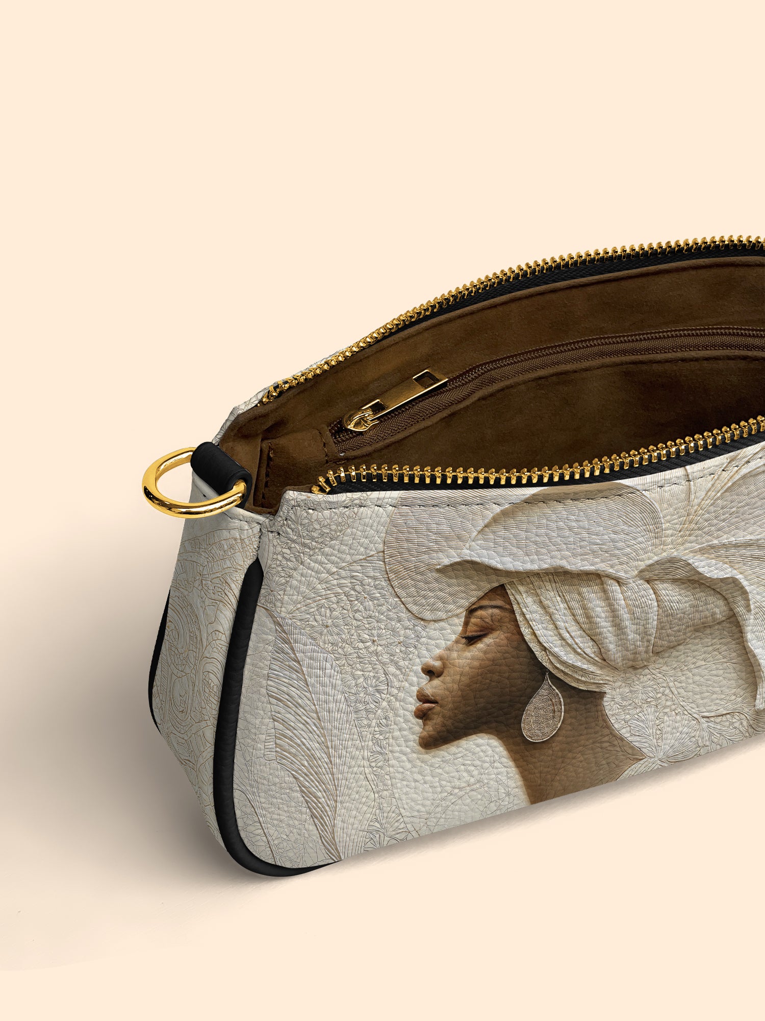 Ivory Blossom Classic Zip Pochette QR0TV068