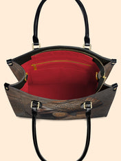 Bronze Serenity Premium Leather Handbag QR0TV078