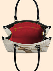 Ivory Blossom Premium Leather Handbag QR0TV067