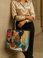 Tropical Empress Sleek Leather Tote