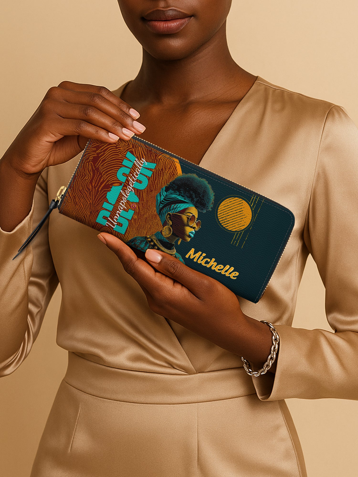 Unapologetically Black Slimline Zippy Wallet