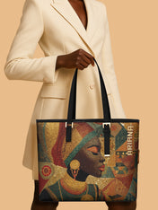 The Jewel Within Sleek Leather Tote