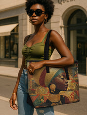 The Jewel Within Sleek Leather Tote