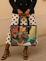 Tropical Empress Sleek Leather Tote