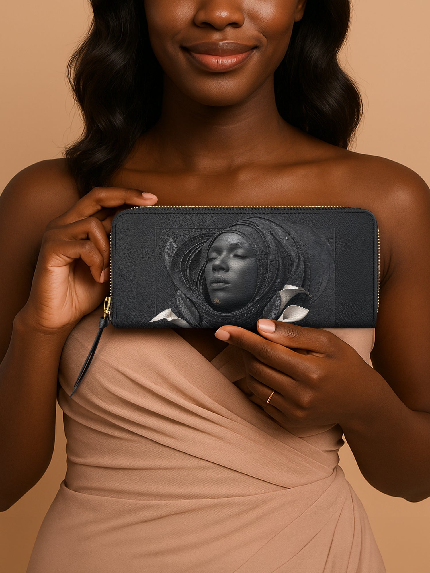 Obsidian Bloom Slimline Zippy Wallet QR0TD218