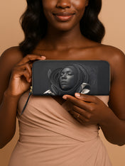 Obsidian Bloom Slimline Zippy Wallet QR0TD218