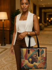 The Jewel Within Sleek Leather Tote