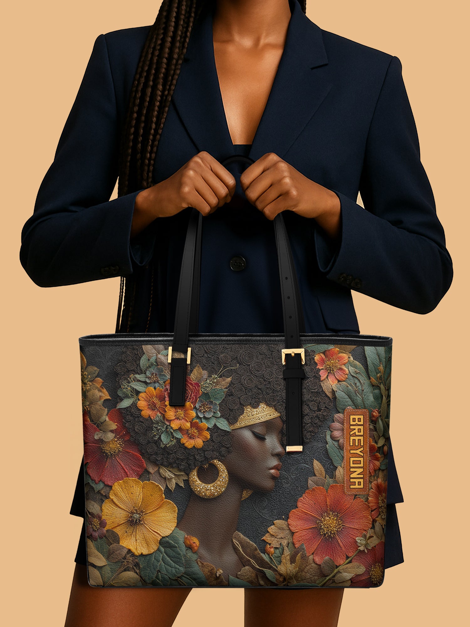 Ember Grace Sleek Leather Tote