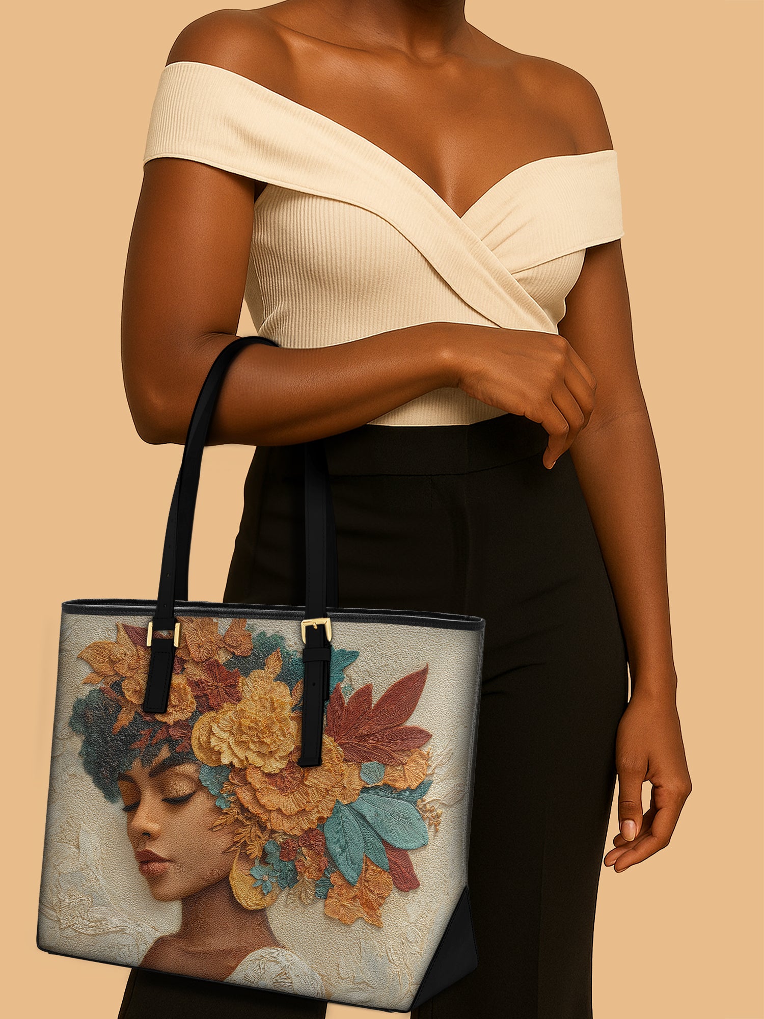 Autumn Radiance Sleek Leather Tote QR0HH084