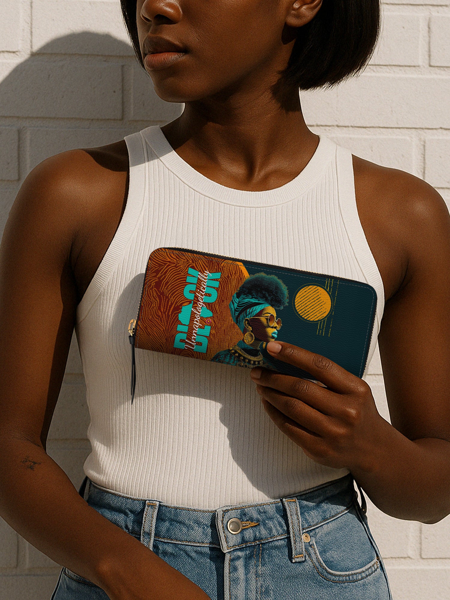 Unapologetically Black Slimline Zippy Wallet