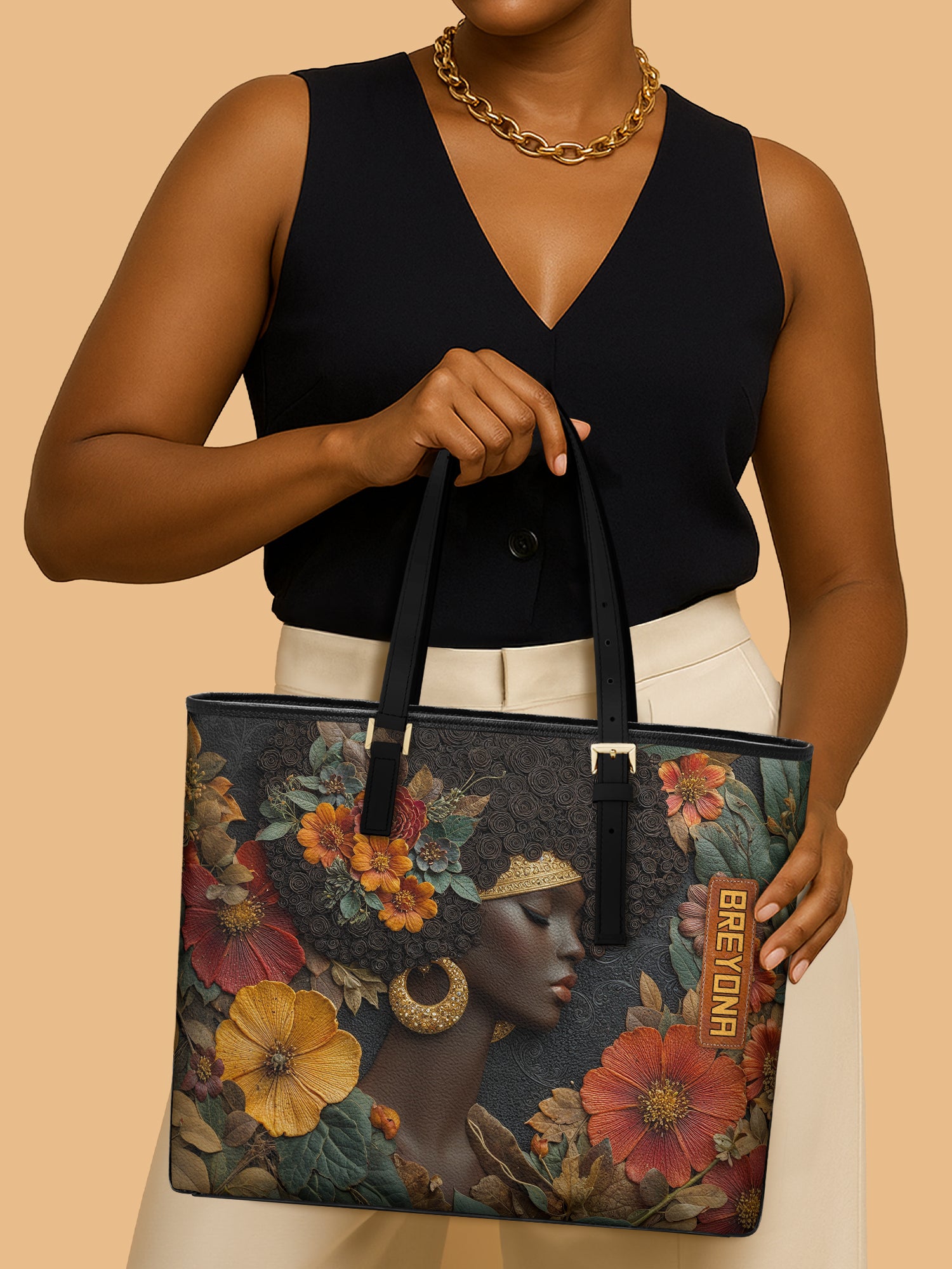 Ember Grace Sleek Leather Tote