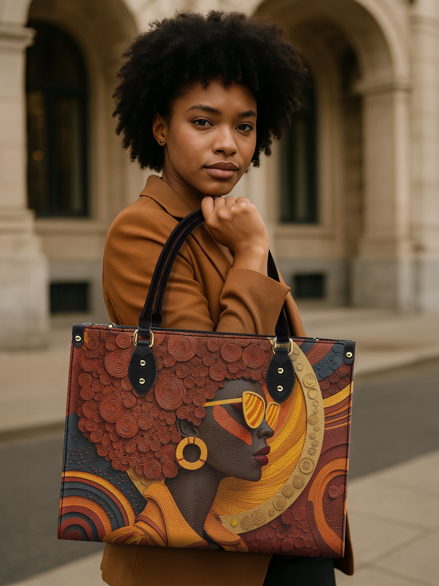 Royal Vision Premium Leather Handbag QR0TD313