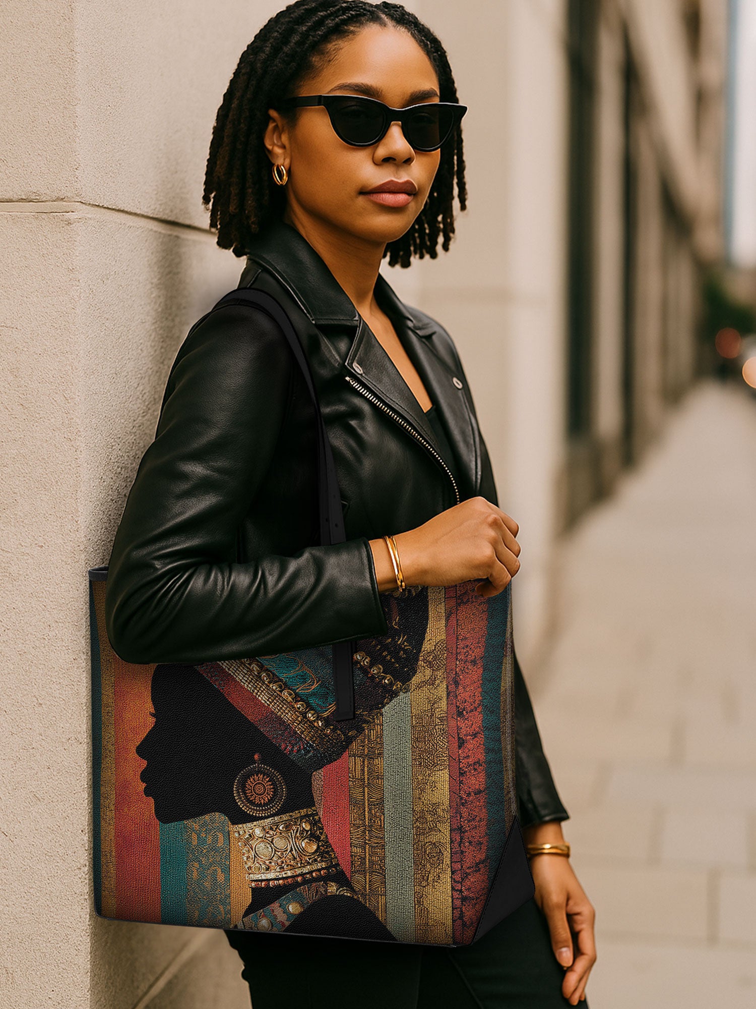 Brown Radiance Sleek Leather Tote QR0TV123