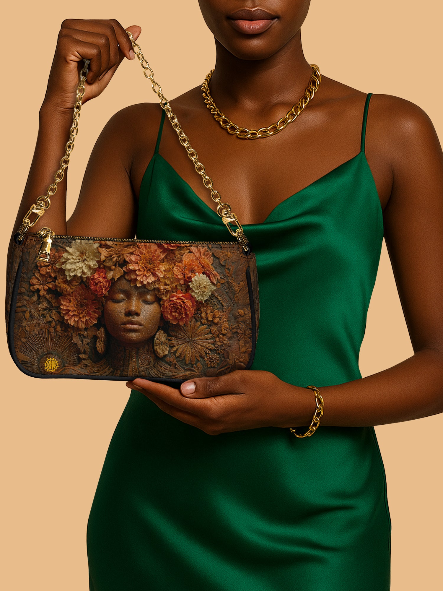 Afro Flora Classic Zip Pochette QR0TV041