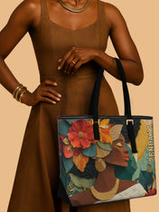 Tropical Empress Sleek Leather Tote
