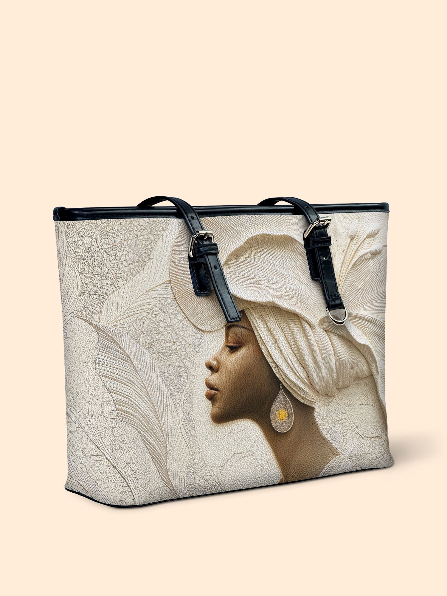Ivory Blossom Leather Bucket Bag QR0TV191