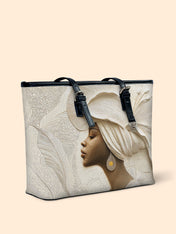 Ivory Blossom Leather Bucket Bag QR0TV191