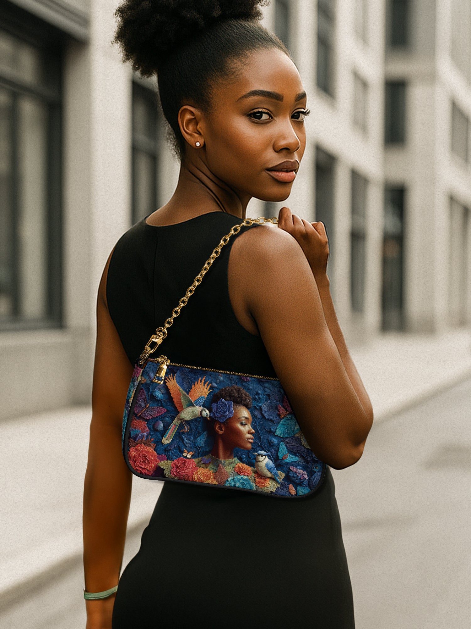 Blue Garden Classic Zip Pochette QR0XD231